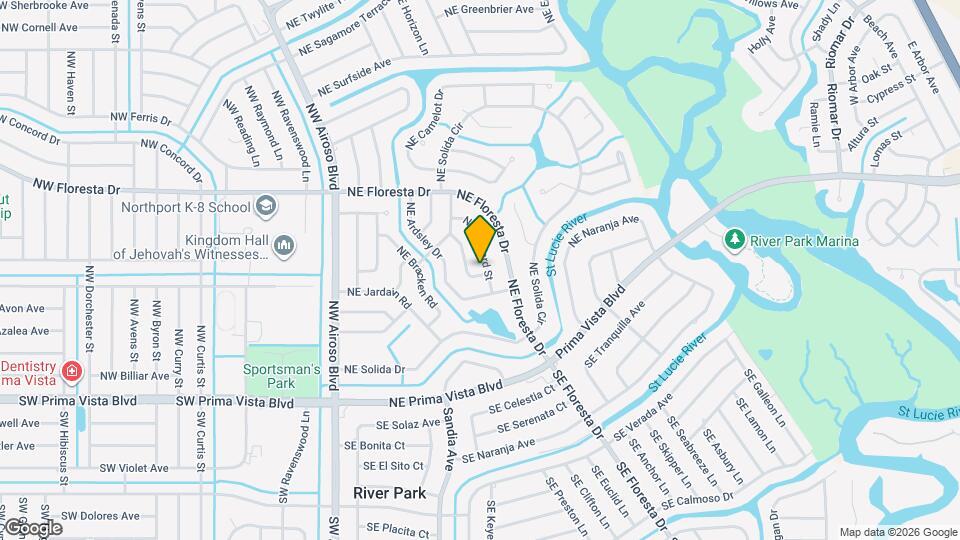 201 NE Midfield Ln Map and Location Details