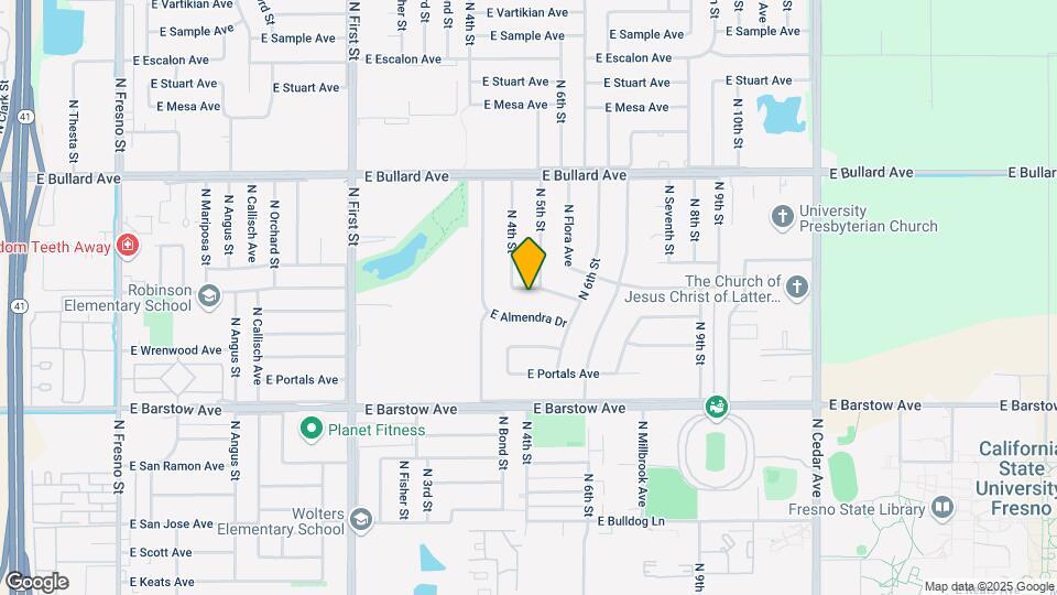 1307 E Browning Ave Mapa y Detalles de la Ubicación