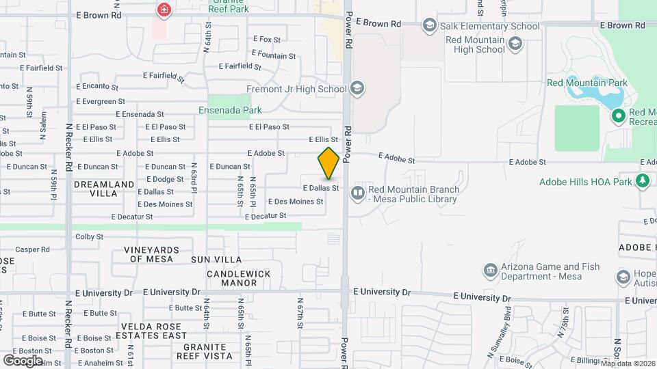 6734 E Dallas St Mapa y Detalles de la Ubicación
