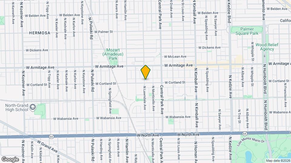 3658 W Cortland St, Unit Gdn Mapa y Detalles de la Ubicación