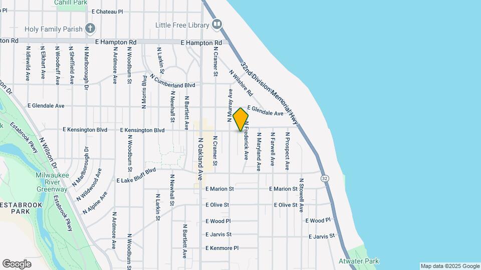 4481 N Frederick Ave, Unit Lower Map and Location Details
