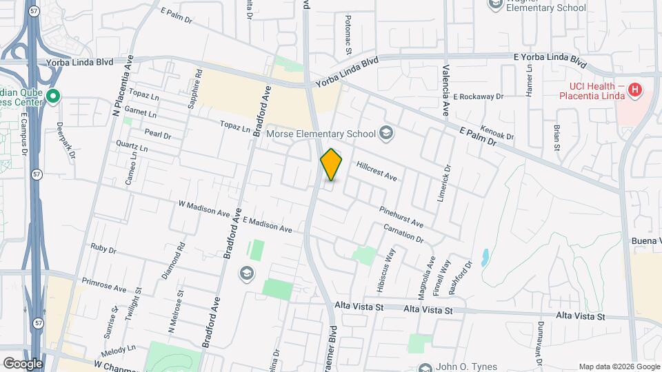 1121 N Ventana Ln Map and Location Details