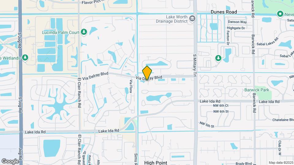 Via Delray Condominiums Mapa y Detalles de la Ubicación