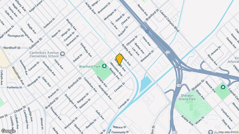 8961 Woodale Ave Map and Location Details