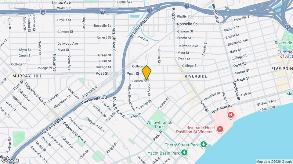 1040 Cherry St Map and Location Details