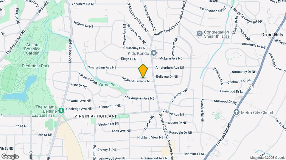 934 Highland Terrace NE Map and Location Details