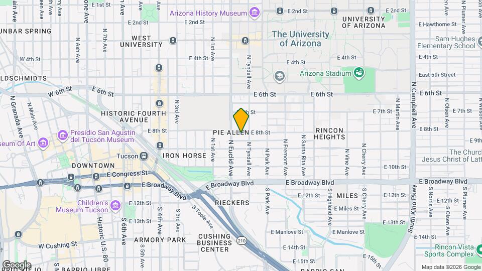830 E 8th St Map and Location Details