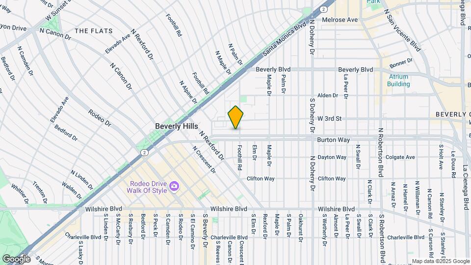 9301 Burton Way Map and Location Details