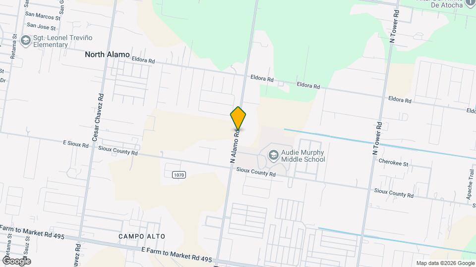 1236 N Alamo Rd Mapa y Detalles de la Ubicación