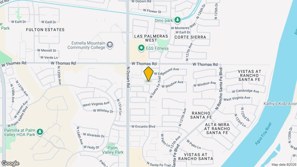 12834 W Windsor Ave Map and Location Details