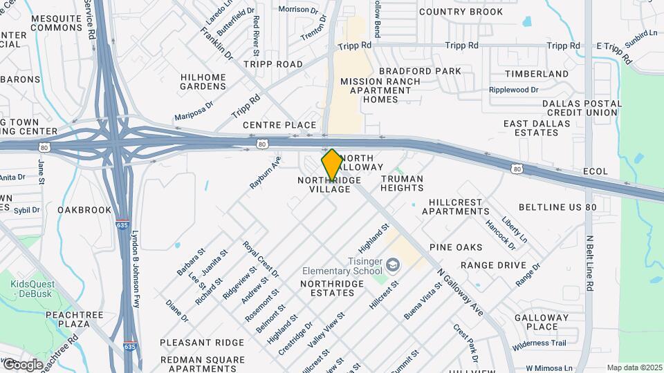 1821 Ridgeview St Map and Location Details