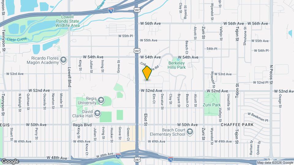 2891 W Parkside Pl Map and Location Details