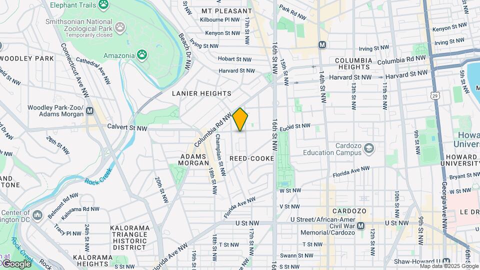 1714 Euclid St NW Map and Location Details