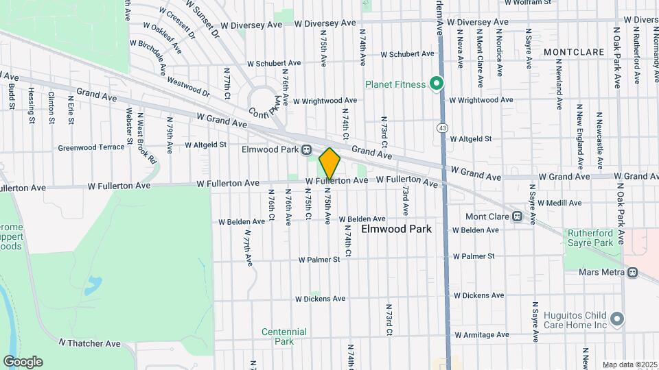 7443 W Fullerton Ave Map and Location Details