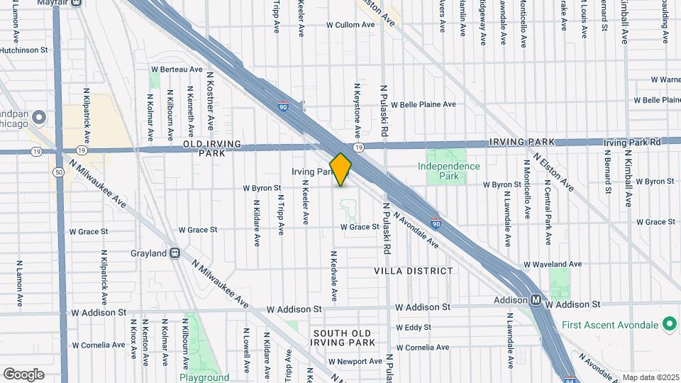 3851 N Kedvale Ave, Unit APTE2 Map and Location Details