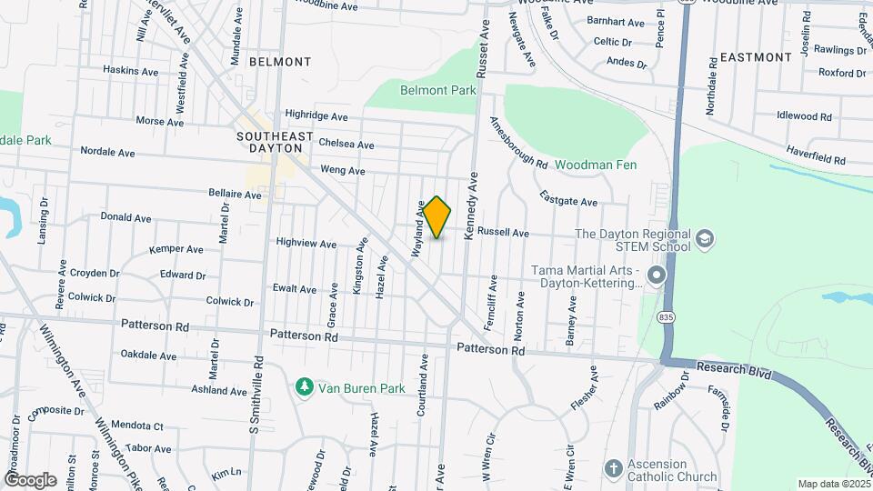 2721 Springmont Ave Map and Location Details