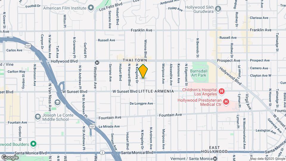 1543 Winona Blvd Map and Location Details