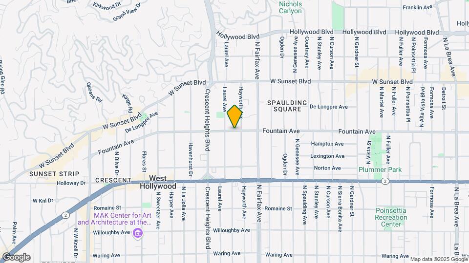 7942 Fountain Ave Mapa y Detalles de la Ubicación