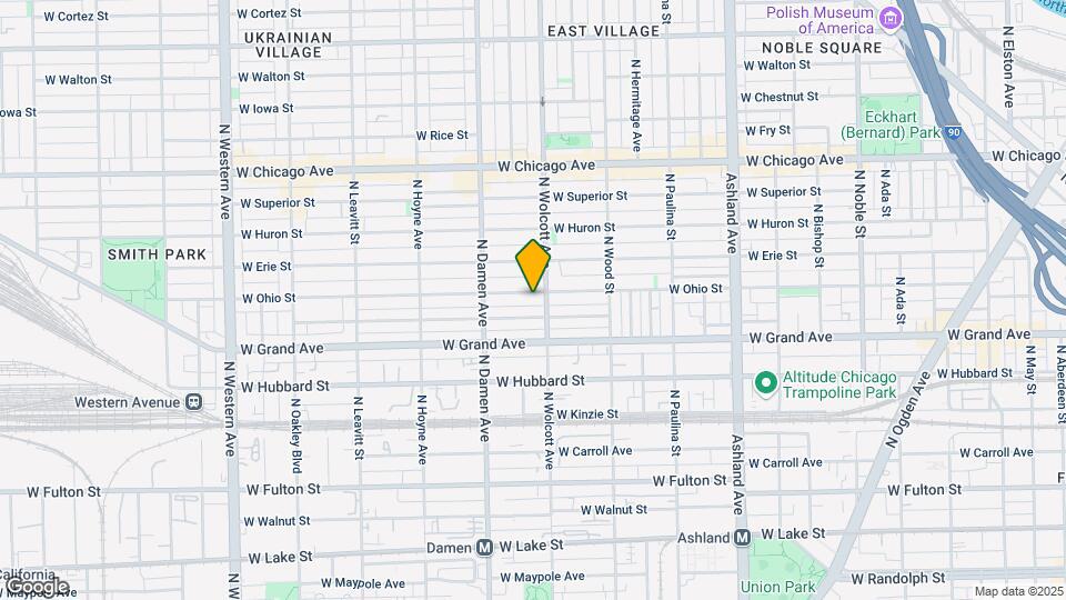 1911 W Ohio St, Unit 1F Map and Location Details