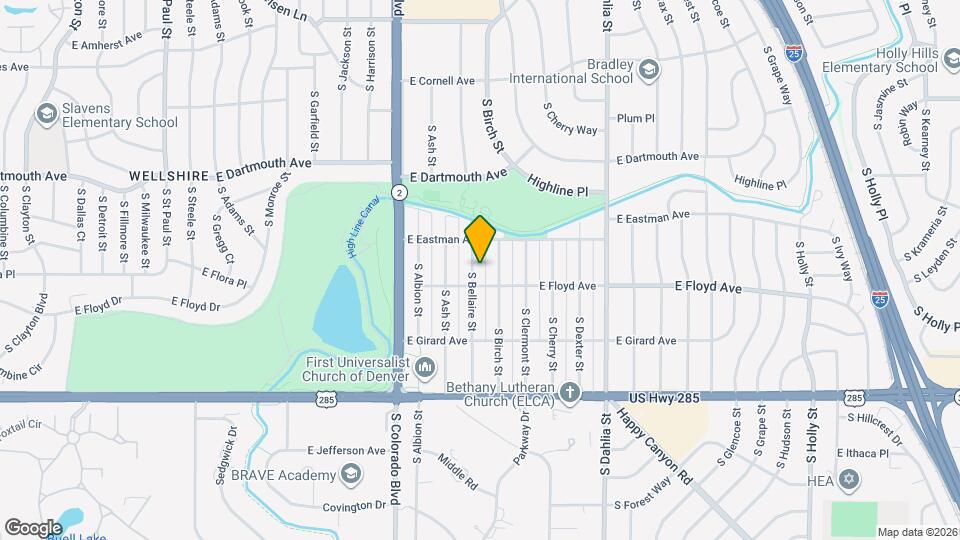 3260 S Bellaire St Map and Location Details