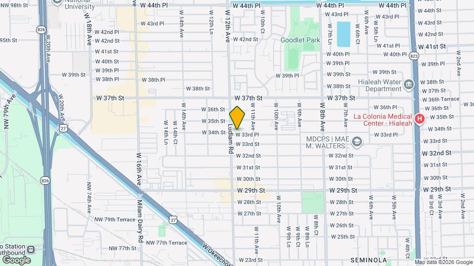 1175 W 33rd Pl Mapa y Detalles de la Ubicación