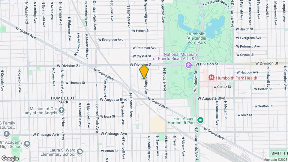 1100 N Spaulding Ave Map and Location Details