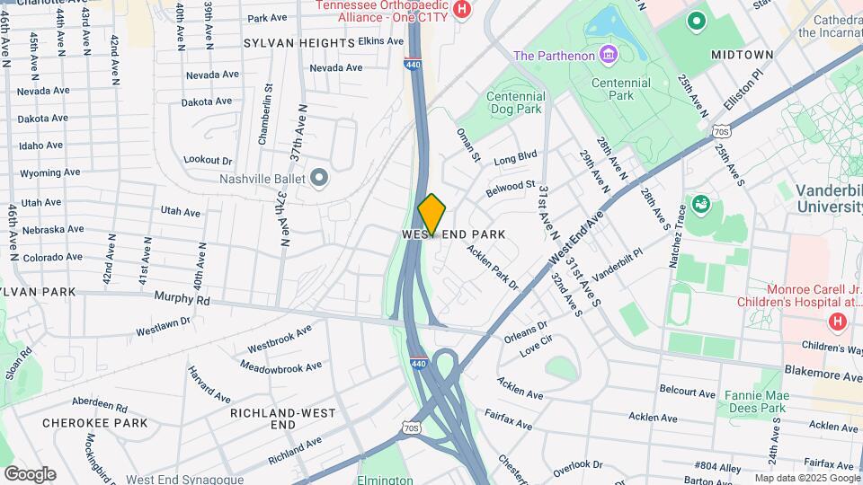 205 Acklen Park Dr Map and Location Details