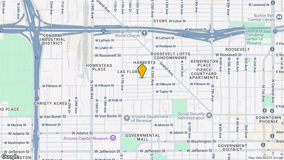 1533 W Pierce St Map and Location Details
