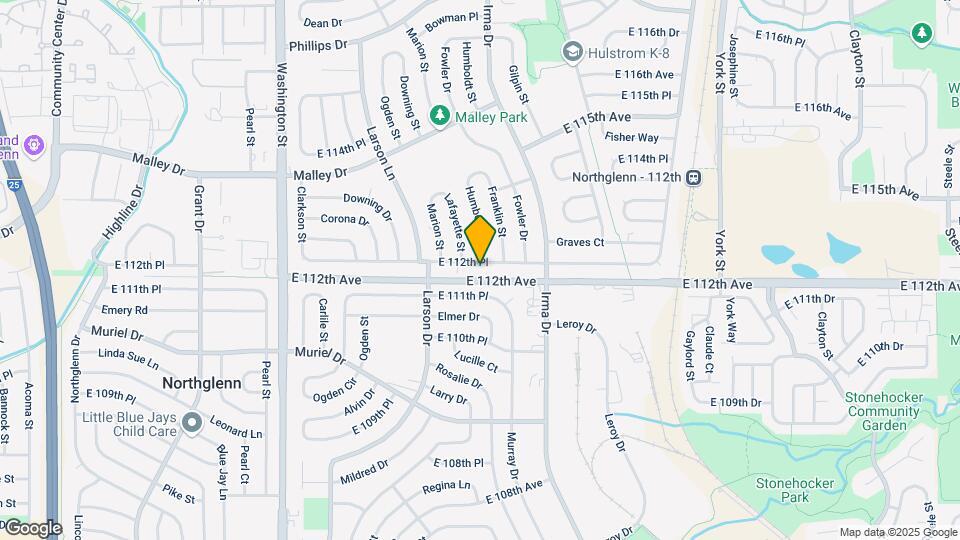 1480 E 112th Pl Map and Location Details