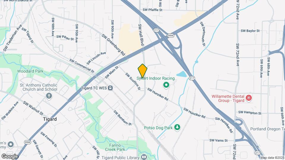 12345 SW Hall Blvd Mapa y Detalles de la Ubicación