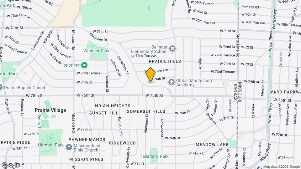 7421 Cherokee Dr Map and Location Details