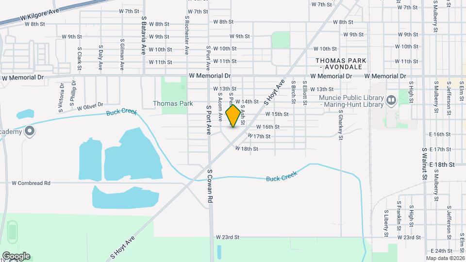 1421 W 16th St Map and Location Details