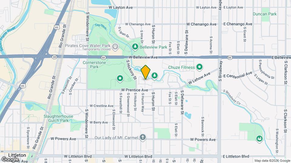 5250 S Huron Way Map and Location Details