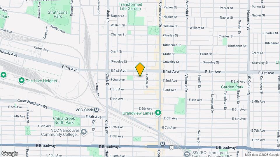 1545 E 2nd Ave Map and Location Details