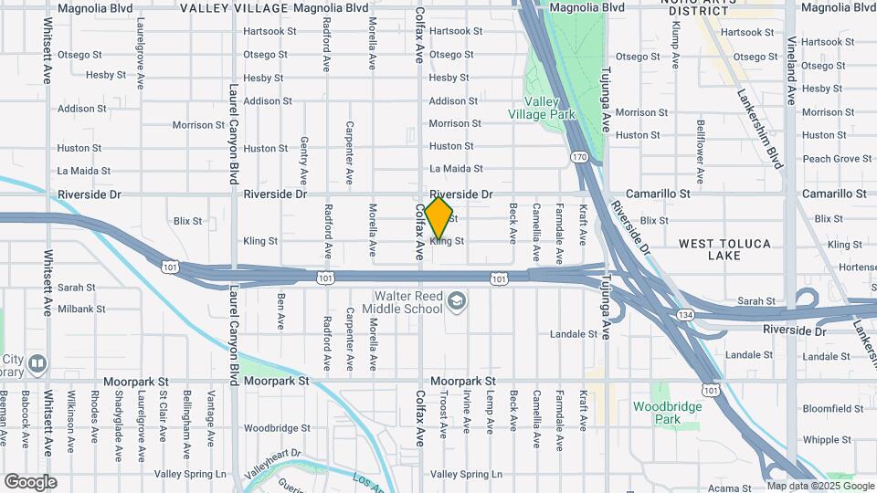 11638 Kling St Map and Location Details