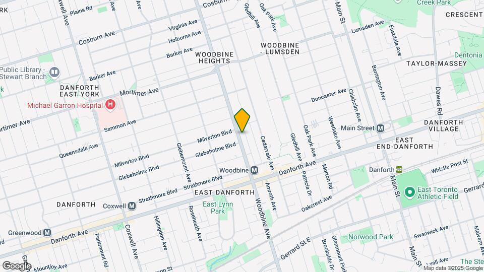 1071 Woodbine Ave Map and Location Details