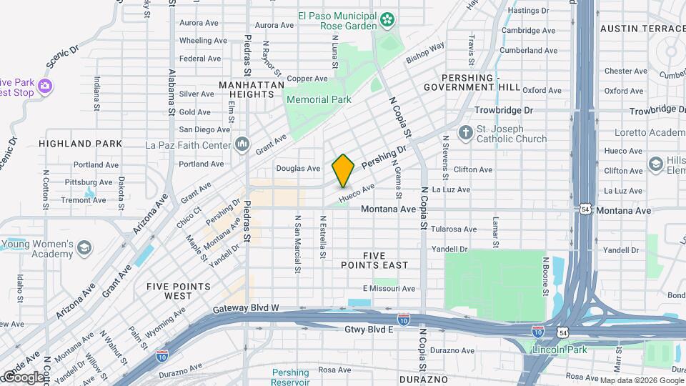 3231 Hueco Ave Map and Location Details