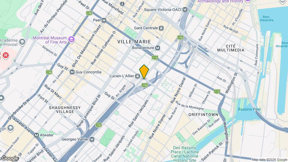 1304 Saint-Antoine O Map and Location Details