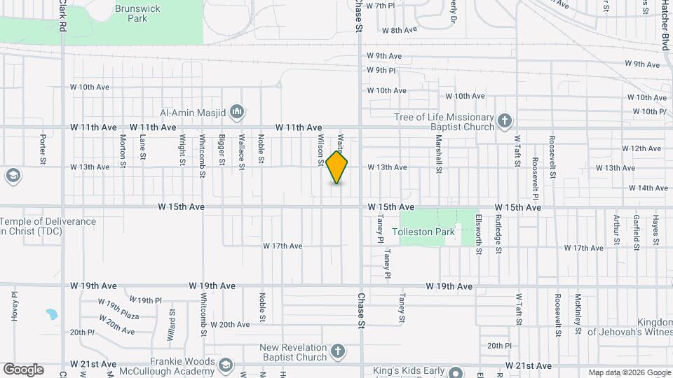 1348 Waite St Map and Location Details