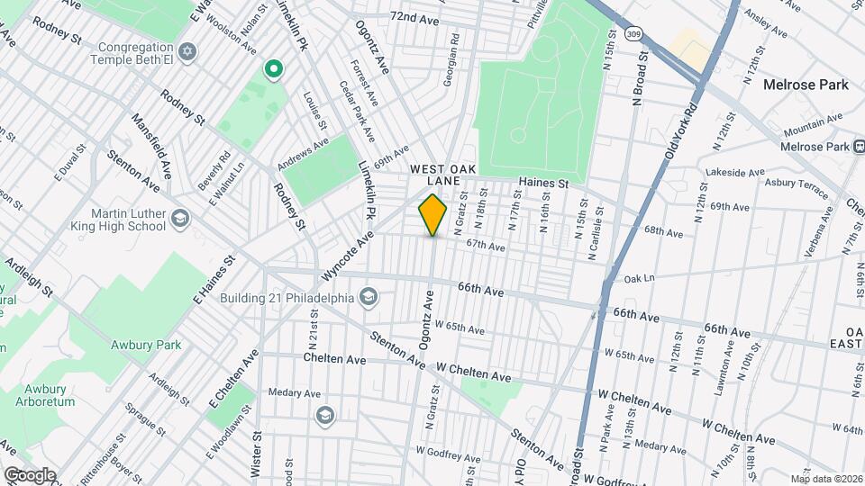 6646 Ogontz Ave Map and Location Details