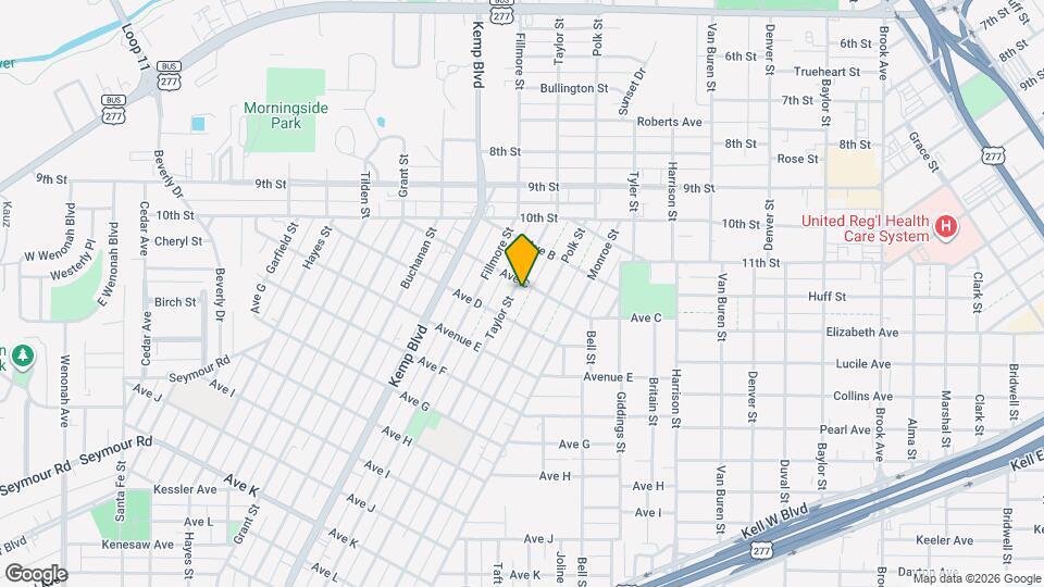 1303 Taylor St Map and Location Details
