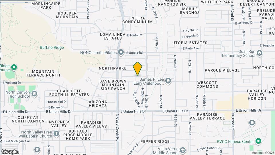 19015 North 25th Pl Map and Location Details