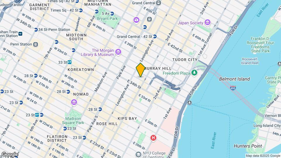 161 E 35th St Map and Location Details