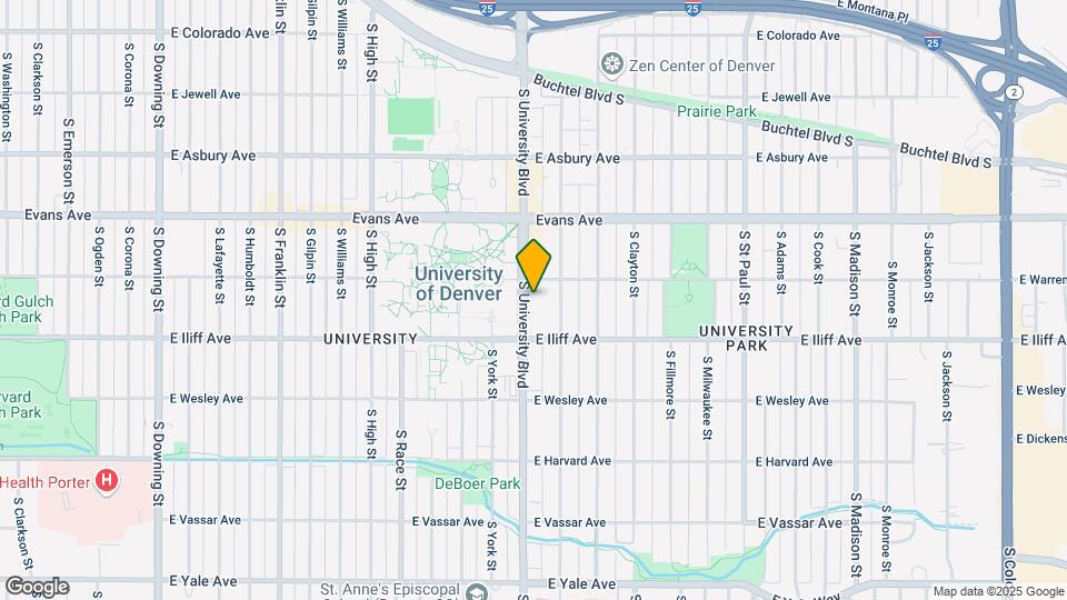 2200 S University Blvd Mapa y Detalles de la Ubicación