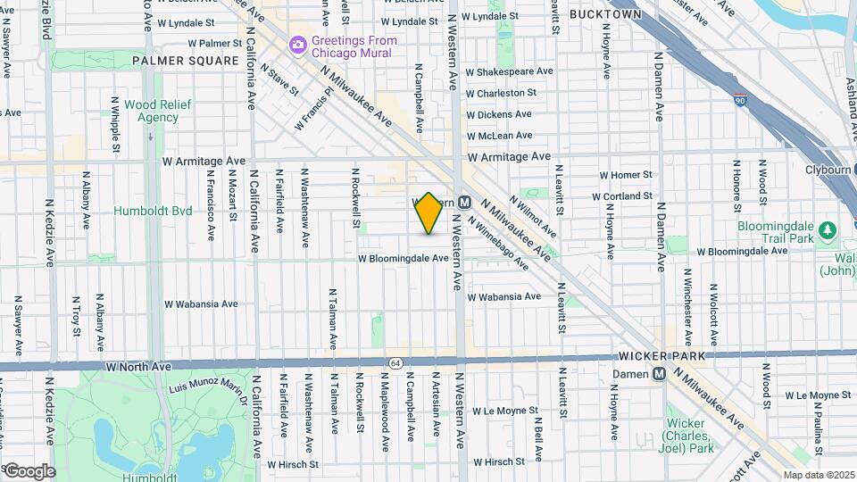 2437 W Moffat St, Unit 2 Map and Location Details