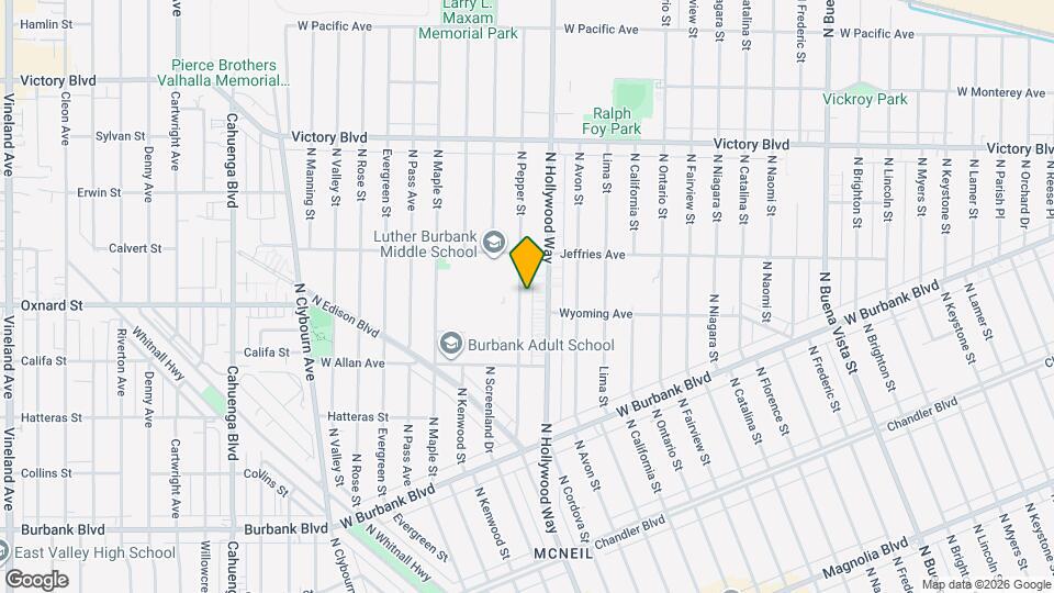 1712 N Pepper St Map and Location Details