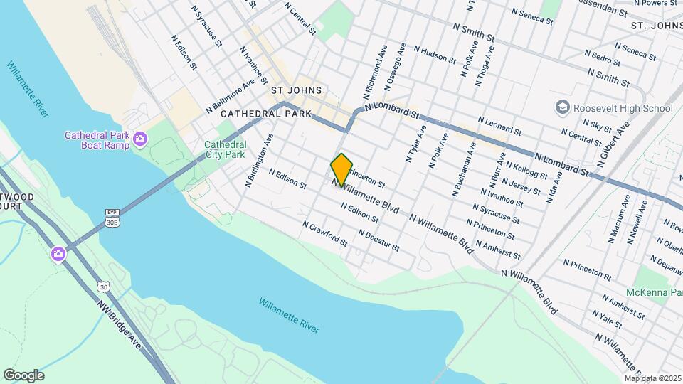 8080 N Willamette Blvd Map and Location Details