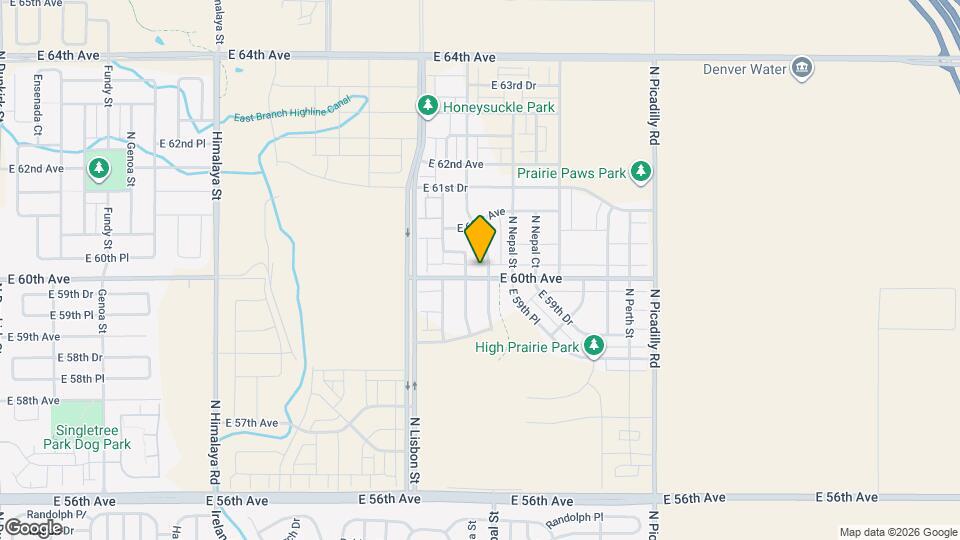 21061 E 60th Ave Map and Location Details