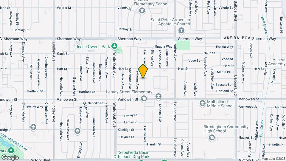 6915 Encino Ave Map and Location Details