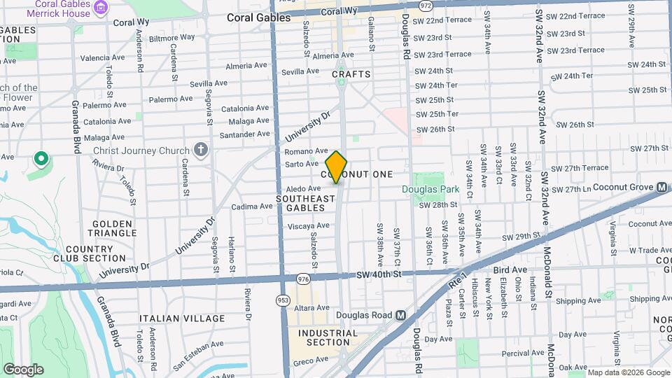 3500 Ponce de Leon Blvd, Unit Lower Map and Location Details